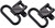 Blackhawk 70SW07BK Lok-Down Sling Swivel Steel Set 1-Inch Blued