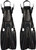 Mares Volo Power Open Heel Black Scuba Diving Fins, Regular 9-11 - 410008-SAR-BK