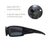 Howard Leight by Honeywell Uvex Hypershock Anti-Glare Shooting Glasses with Uvextreme Plus Anti-Fog Lens Coating, Gray L