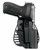 Uncle Mike's Kydex Off-Duty and Concealment Hip Holster with PBA Thumb Break (Black, Size 21, Right Hand)