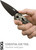 SOG Aegis Folding Knife Assisted 3.5" Black TiNi Blade w/ GRN Handles - AE06-CP