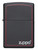Zippo Windproof Slim Black Matte Lighter w/ Zippo Logo & Border - 218ZB