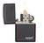 Zippo Windproof Slim Black Matte Lighter w/ Zippo Logo & Border - 218ZB