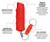Sabre 3-IN-1 Pepper Spray - Advanced Police Strength - New User Kit with Key Case, Quick Release Key Ring with an Inert.
