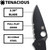 Spyderco Tenacious 8Cr13MoV SS 3.39" Part Serrated Folding Knife, Black