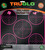 TRUGLO TRU-SEE SPLATTER TARGET PINK 5-BULL 12X12- 6 PACK BULLSEYE