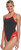 MP Michael Phelps Women's Mid Back One Piece Swimsuit, Black/Red - 24