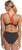 MP Michael Phelps Women's Mid Back One Piece Swimsuit, Black/Red - 24