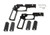 Recover Tactical Grip & Rail System for 1911 – BLK Grips with BLK+ Gray Panels