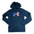 Under Armour Freedom Flag Logo Rival Hoodie, Academy Blue/White, Small