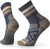 Smartwool Men's Light Cushion Striped Mid Crew Socks, Deep Navy, Size XL