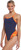 Michael Phelps Splice Mid Back Swimsuit, Navy Blue/Orange, Size 22