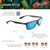 Maui Jim Unisex Onshore Polarized Rectangular Sunglasses – Blue Black Stripe Frame
