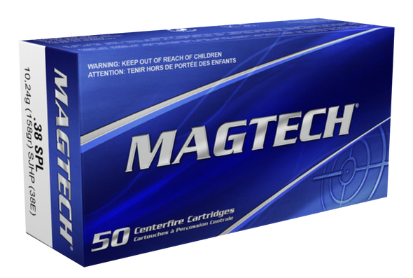 Magtech 38E Range/Training 38 Special 158 gr 807 fps Semi-Jacketed Hollow Point (SJHP)