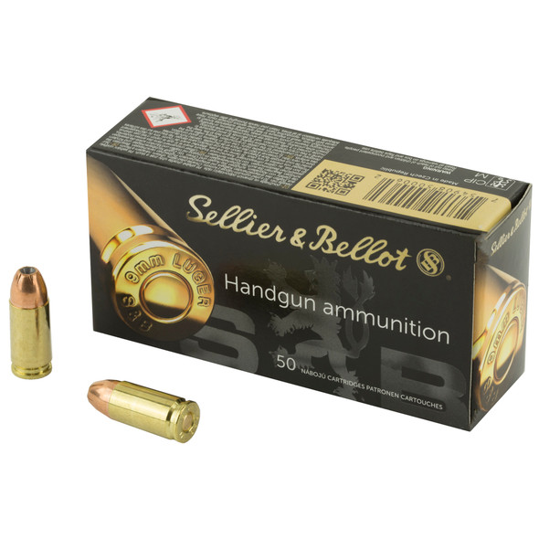 Sellier & Bellot 9MM 115 Grain Jacketed Hollow Point Ammunition