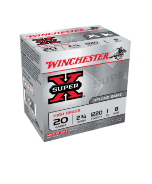 Winchester Ammo X208 Super-X High Brass 20 Gauge 2.75" 1 oz 8 Shot  (250 Round Case)