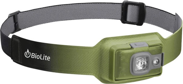 BioLite HeadLamp HPB1005 200 Lumen No-Bounce Rechargeable Light, Moss Green