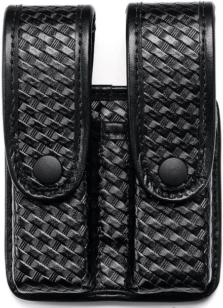 Uncle Mike's 74367 Mirage Basketweave Double Stack Duty Divided Mag Case