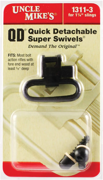Uncle Mike's 13113 Quick Detach 1.25" Wood Screw Type Sling Swivel