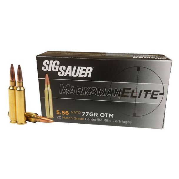 SIG Sauer Marksman Elite 5.56 NATO Ammo 77 Grain OTM 120 ROUNDS - E556M420