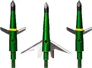 Swhacker (Pack of 3) #207 Expandable 2-Blade Broadheads, 100 Grain 2 In. Cut, Includes (1) Practice Head - SWH00207