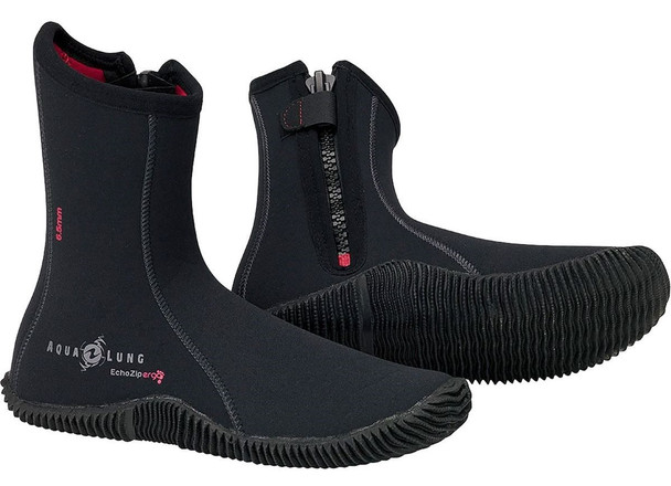 Aqua Lung Men's 5mm EchoZip Ergo Dive Boots (Size 6, Black) - 1001677