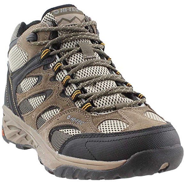 Hi-Tec Wild-Fire Mid I WP Wide Hiking Boots - Men's, Taupe/Dune/Core Gold