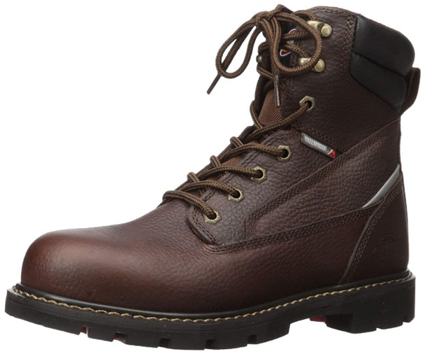 Dickies Men's Trueland 8" Steel Toe EH Waterproof Industrial Boot Brown - Size 080M