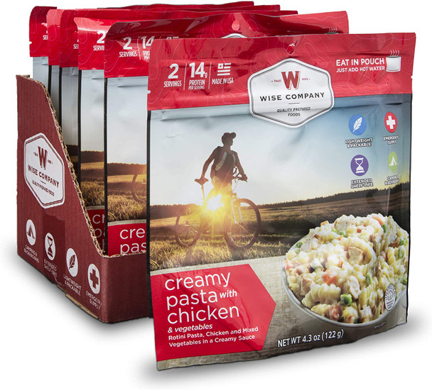 Wise Company Freeze Dried Camping Food, Teriyaki Chicken and Rice (6 Count Pack) - Great Meals for Hiking, Backpacking,