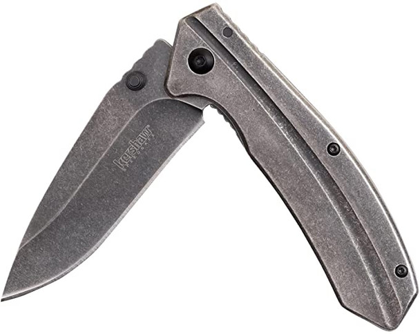 Kershaw Filter (1306BW) Folding Pocket Knife with 3.2-Inch BlackWashed High-Performance Steel Blade, Stainless Steel Han