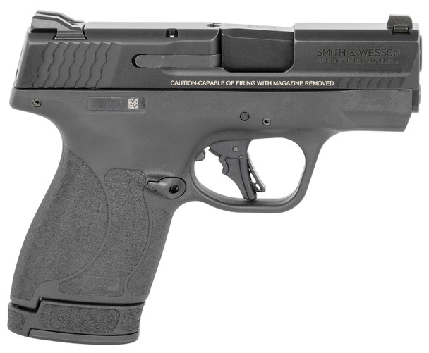 Smith  Wesson 13247 MP Shield Plus 9mm Luger Caliber with 3.10 Barrel 101 Capacity Overall Matte Black Finish Serrated Armornite Stainless Steel Slide Polymer Grip Manual Safety  10 Trigger
