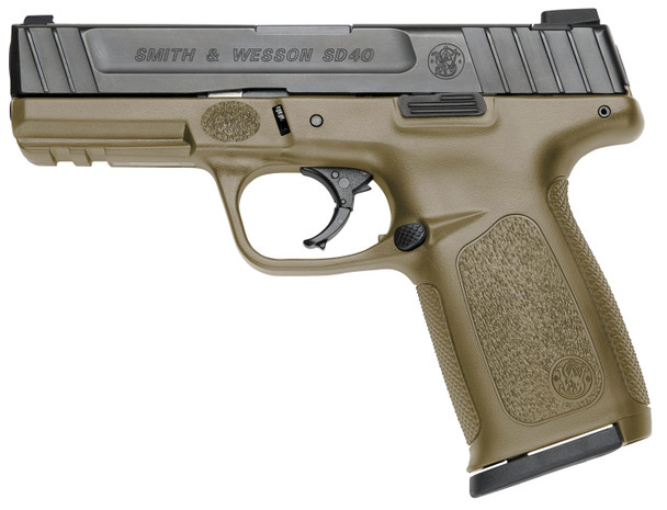 Smith  Wesson 11999 SD  40 SW Stainless Steel 4 Barrel  141 Flat Dark Earth Polymer Frame With Picatinny Acc. Rail   Armornite Stainless Steel Slide Textured Polymer Grip No Manual Safety