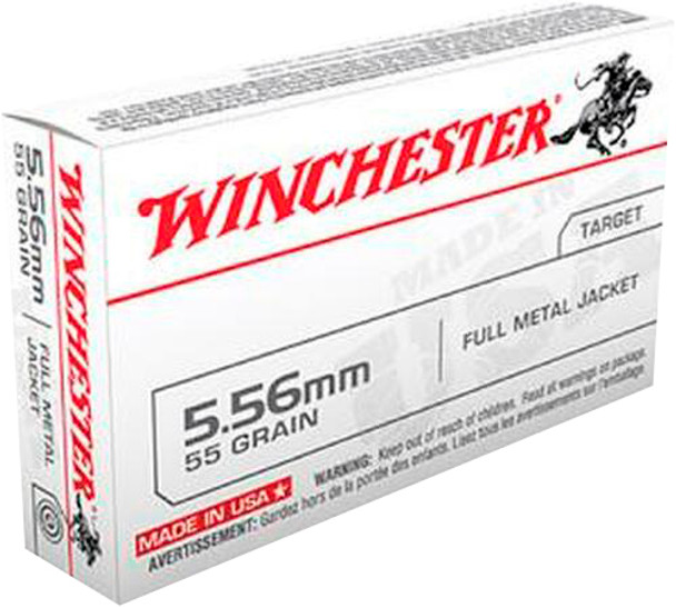 Winchester Ammo WM193K USA M193 Lake City 5.56x45mm NATO 55 gr 3180 fps Full Metal Jacket