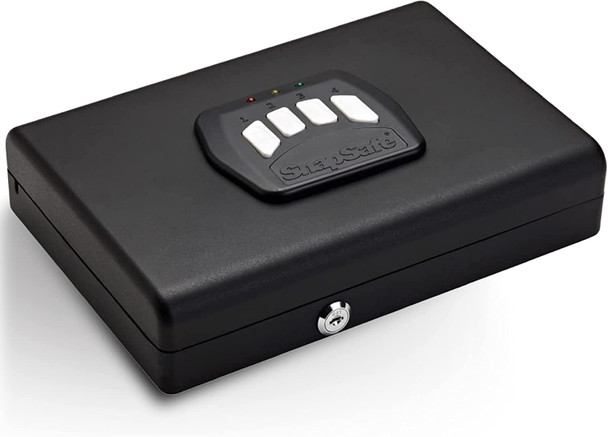 Hornady SnapSafe Gun Keypad Vault – Keypad Handgun Vault Safe for Pistols and Valuables – 4-6 Keypad Entry with Backup Keys - 75432