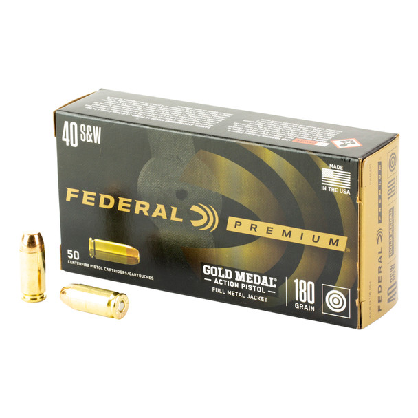 Federal Gold Medal Action Pistol .40 S&W 180 Grain Full Metal Jacket Ammunition
