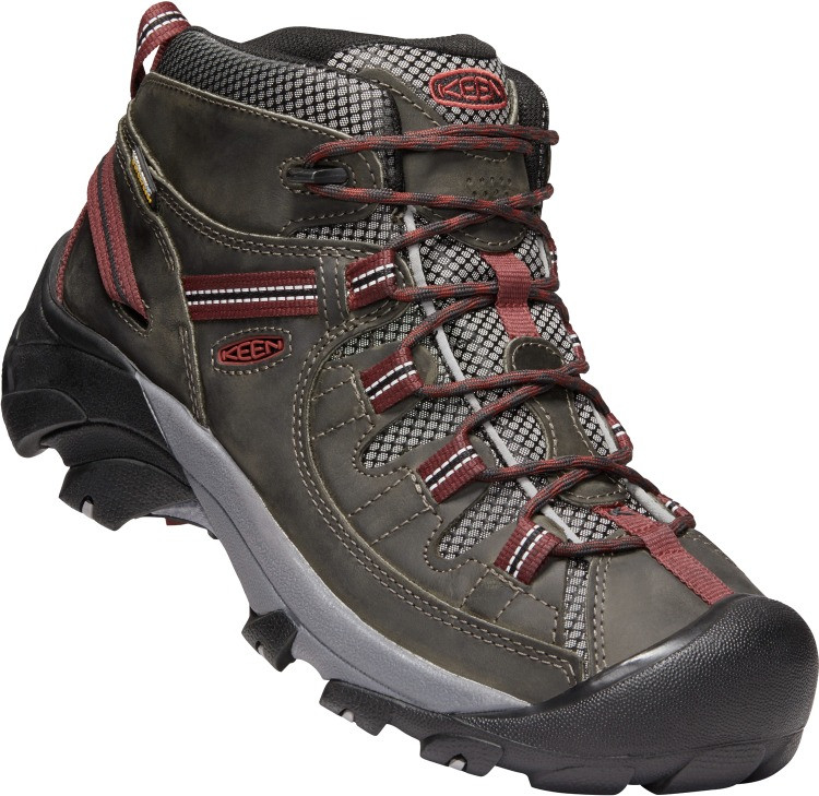 KEEN Men's Targhee II Mid Waterproof Hiking Boot Alcatraz/Fired Brick