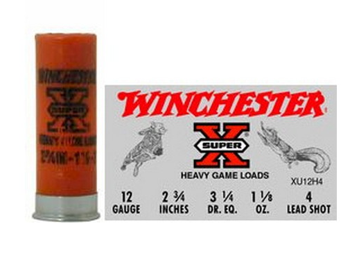 Winchester Ammo SupX 12ga 2.75″ 4-Shot Heavy Game Mfg# XU12H4