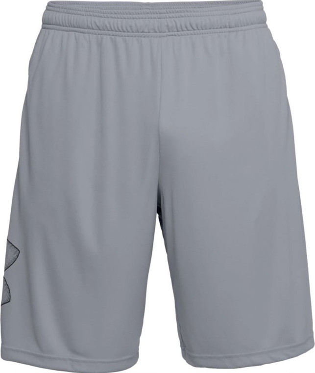 Under Armour Men's UA Tech Graphic Athletic Shorts, Steel/Black - 1306443-035