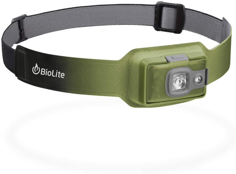 BioLite HeadLamp HPB0205 200 Lumen No-Bounce Rechargeable Light, Moss Green