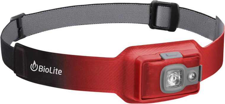 BioLite HeadLamp HPB1004 200 Lumen No-Bounce Rechargeable Light, Ember Red