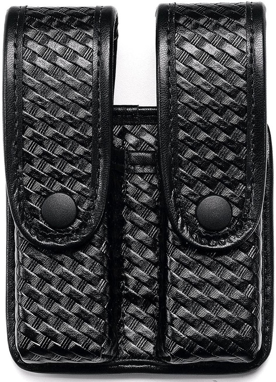 Uncle Mike's 74367 Mirage Basketweave Double Stack Duty Divided Mag Case