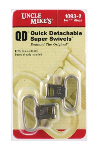 Uncle Mike's Quick Detach 1" Super Sling Swivel Steel Nickel Plated - 1093-2