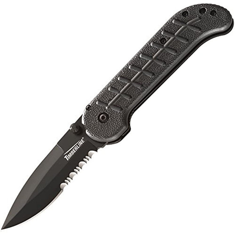Timberline 1141 Vallotton/Ochs Kick Start Spear Point, Black Blade, combo Edge