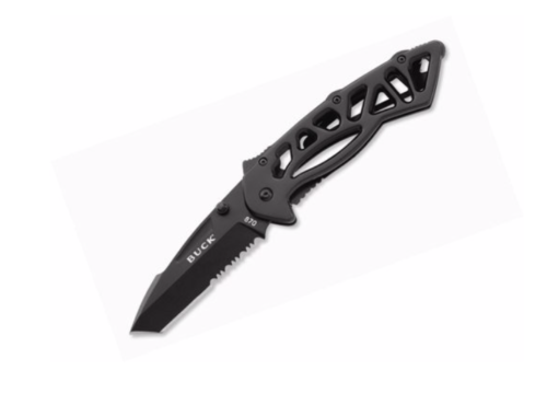 Bones, Black Handle/Blade, ComboEdge