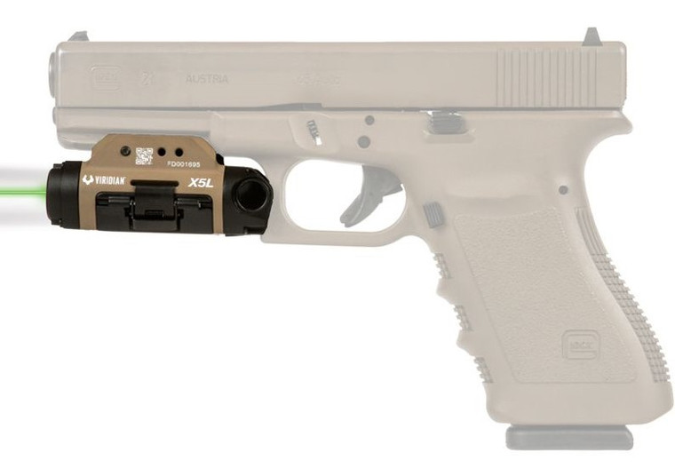 Viridian X5L-FDE Gen 3 Green Laser Sight w/ 500 Lumen Tactical Light - 930-0016