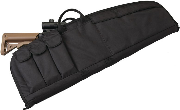 Uncle Mike's 52121 Tactical 33-Inch Black Rifle Case w/ 3 Mag Pouches, Medium