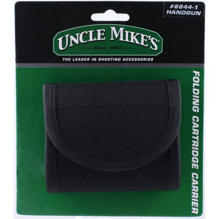 Uncle Mike's Folding Handgun Cartridge Carrier (12 Rounds) Nylon Black - 88441