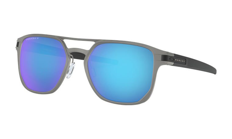 Oakley 0OO4128-0453 Latch Alpha Matte Light Gunmetal W/Prizm Sapphire