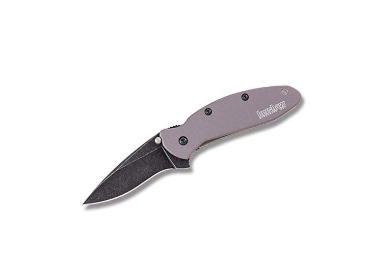 Kershaw Scallion Blackwash Aluminum Handle Gray Folding Knife (1620GRYBW)