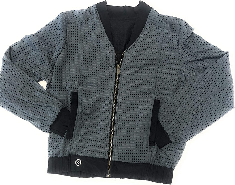 XO Active Gray Bomber Jacket Lightweight Zip up with Pockets